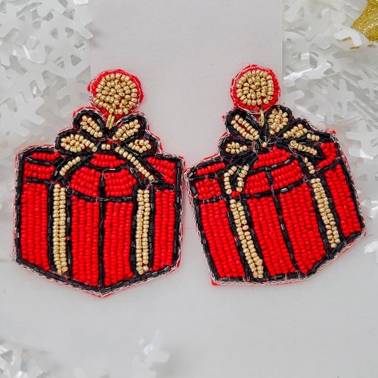 Handmade Beaded  Earring, Gift Box