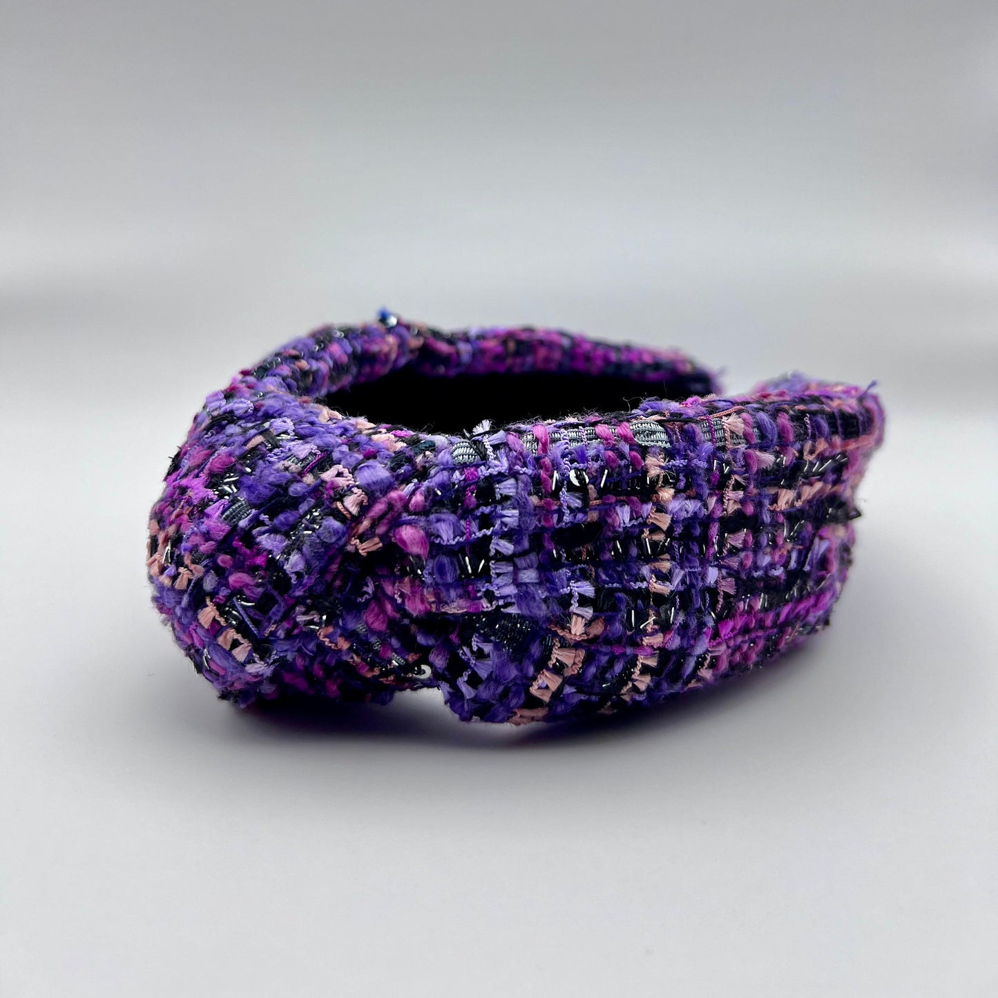 Handmade tweed headband, Multicolor Tweed,Stylish and Comfortable Hair Accessory,Unique and Trendy Headwear, Gift for Her, Knotted headband