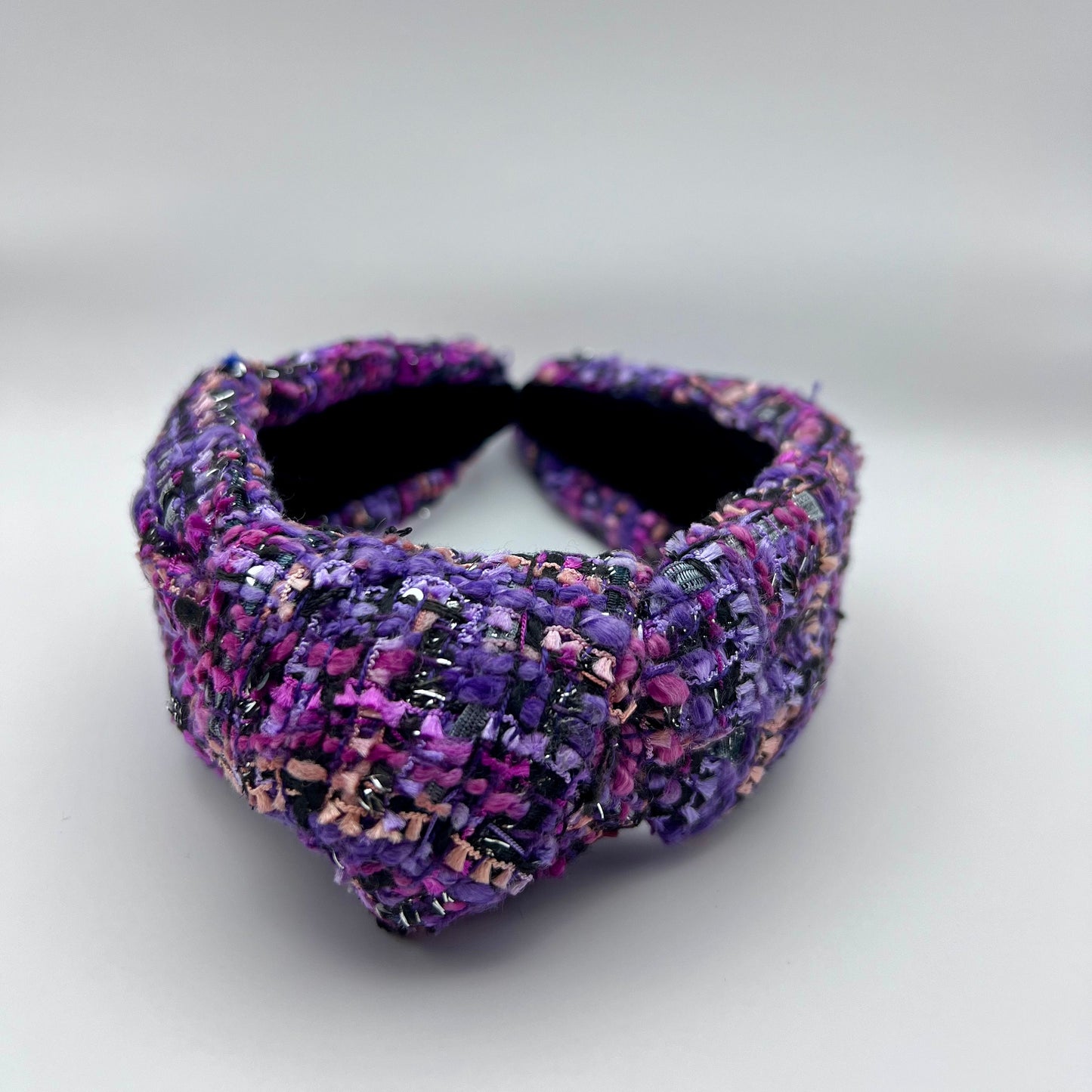 Handmade tweed headband, Multicolor Tweed,Stylish and Comfortable Hair Accessory,Unique and Trendy Headwear, Gift for Her, Knotted headband