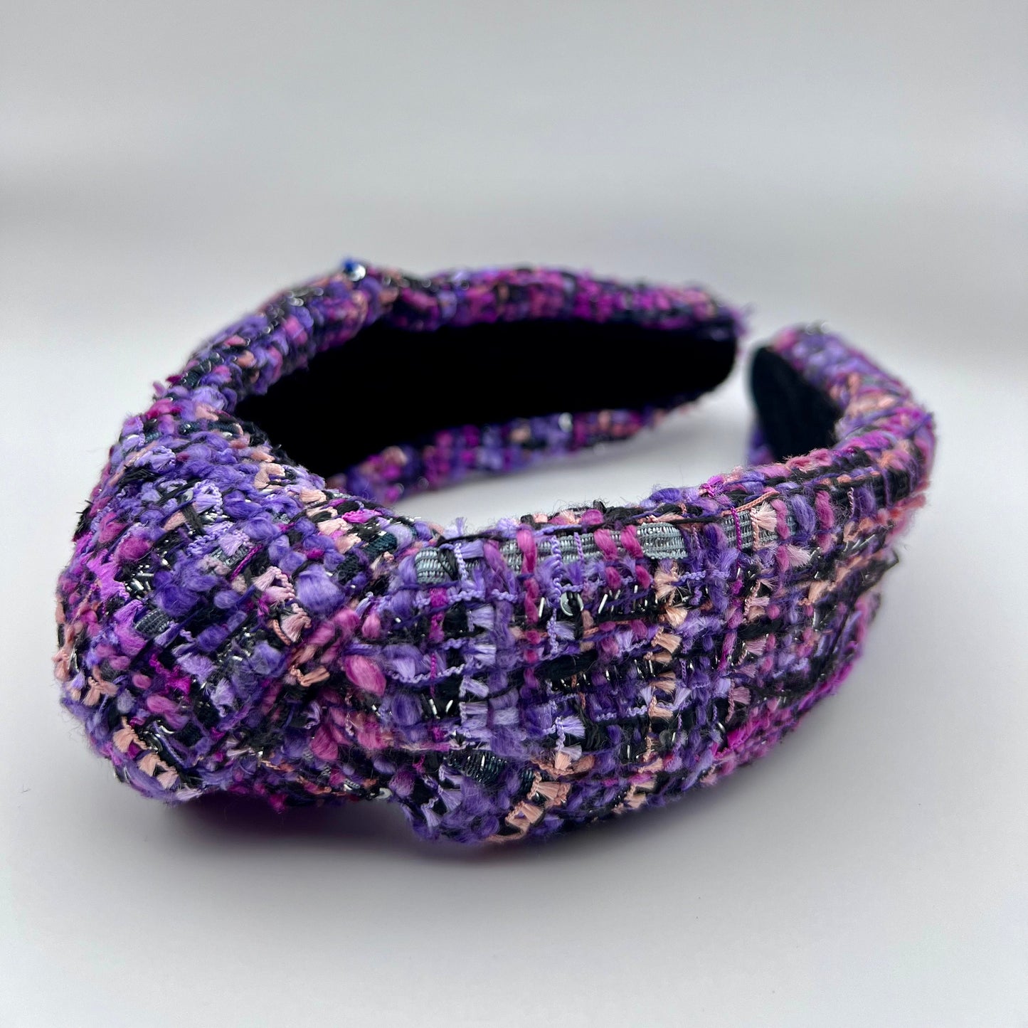 Handmade tweed headband, Multicolor Tweed,Stylish and Comfortable Hair Accessory,Unique and Trendy Headwear, Gift for Her, Knotted headband