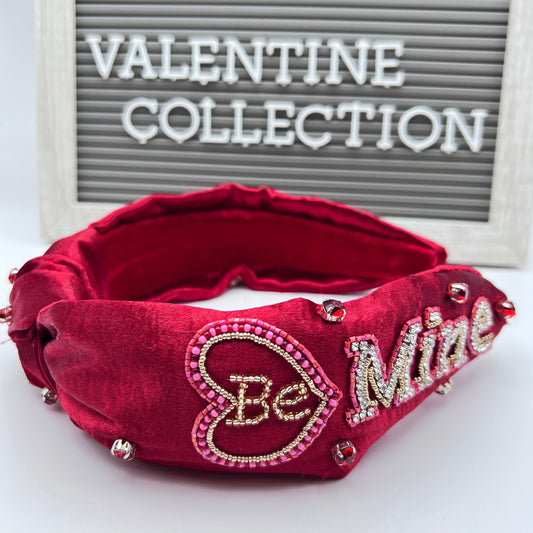 Valentine's Day Headbands, Handmade Beaded Headband , Red Hearts, Hair accessories, Jewelry, Be Mine,Elegant beaded, Unique